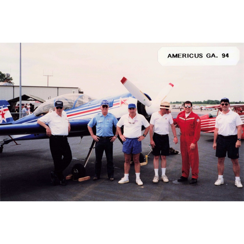 Vtg 1994 Americus GA Aerobatic Plane Pilots Color Photo Original - Picture 1 of 2